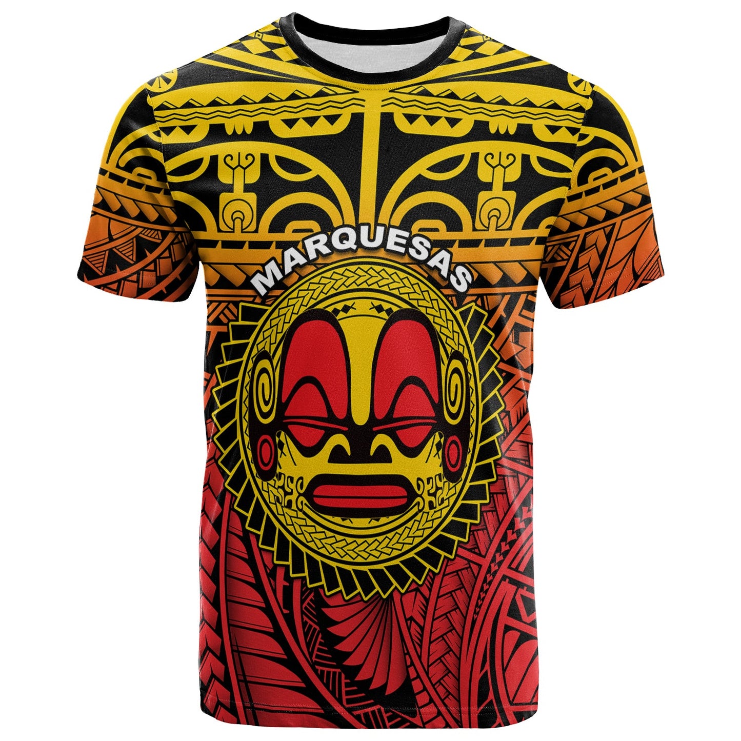 Marquesas Islands T Shirt Mata Tiki Polynesian Pattern