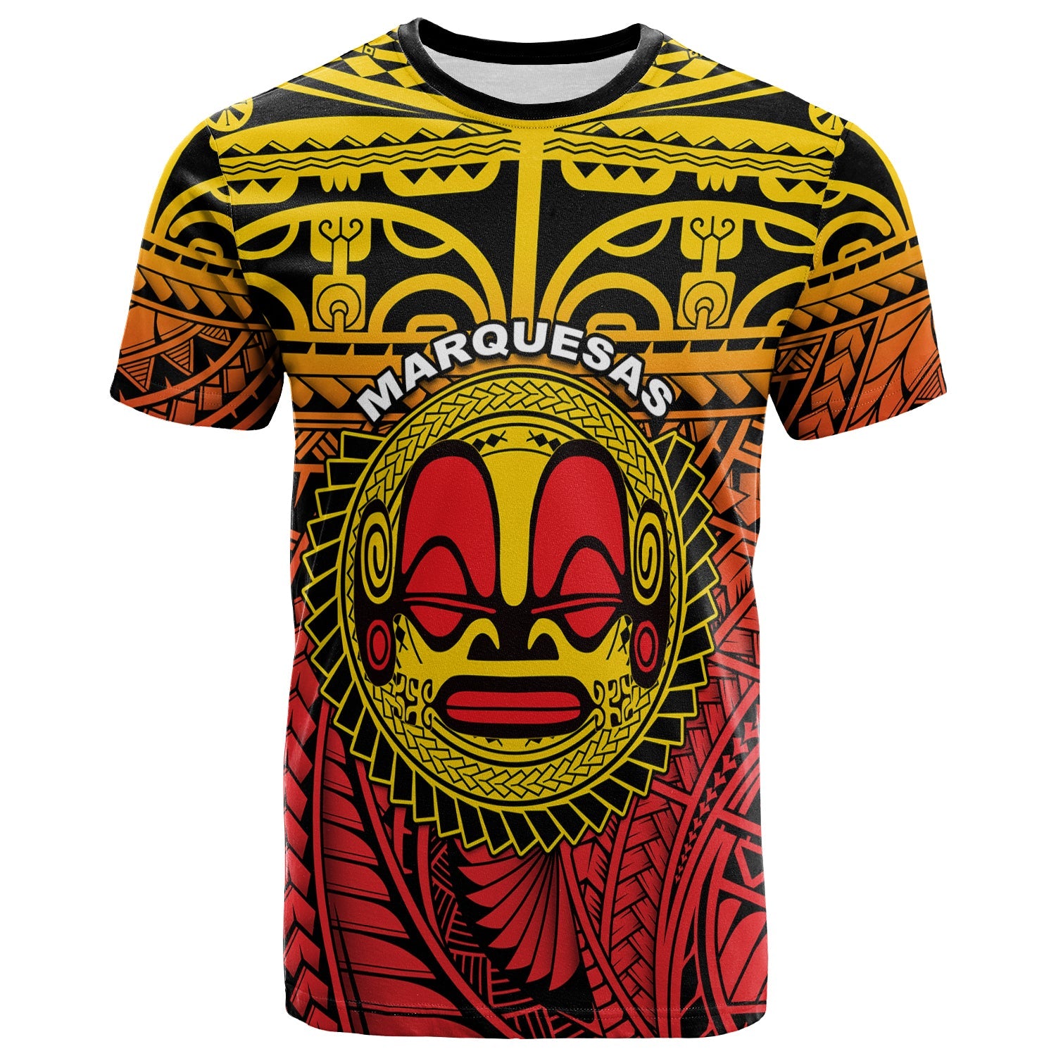 Marquesas Islands T Shirt Mata Tiki Polynesian Pattern