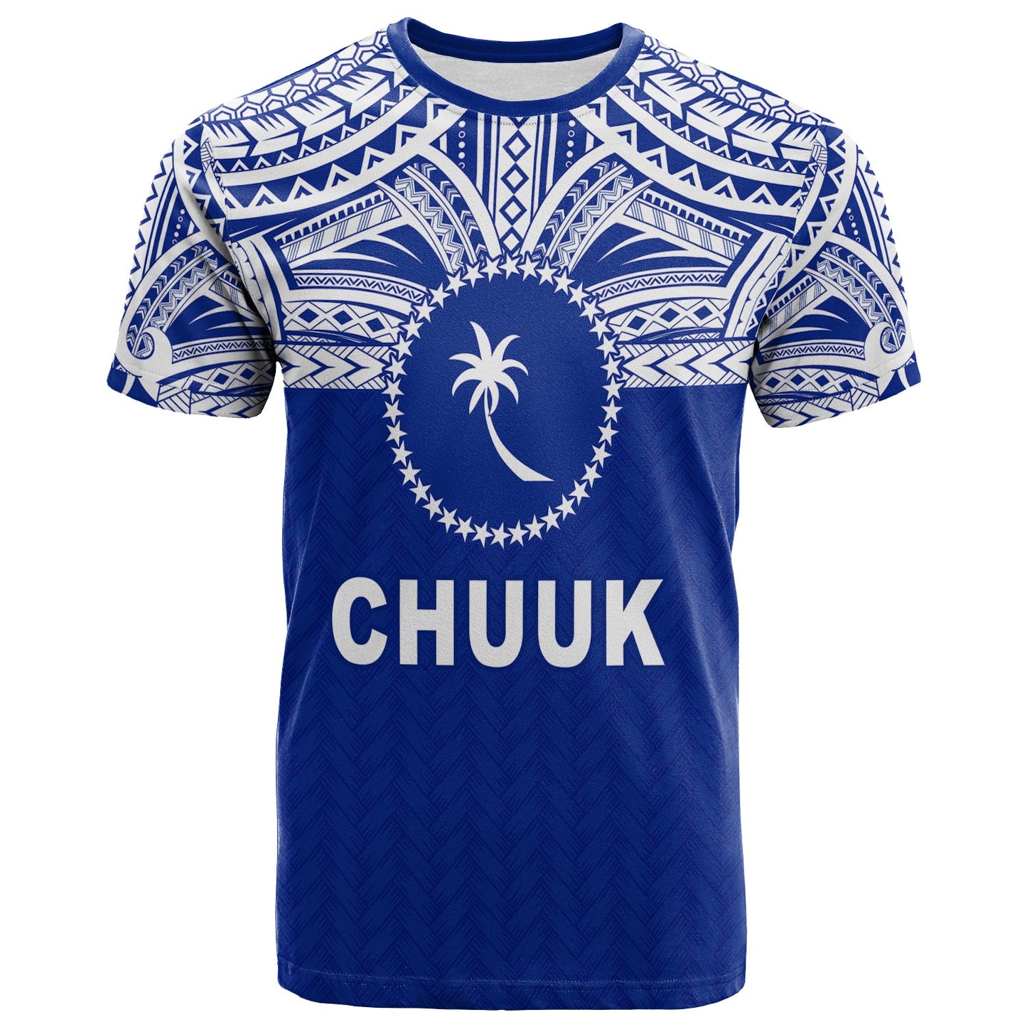 Chuuk Flag T Shirt Micronesia Style Blue