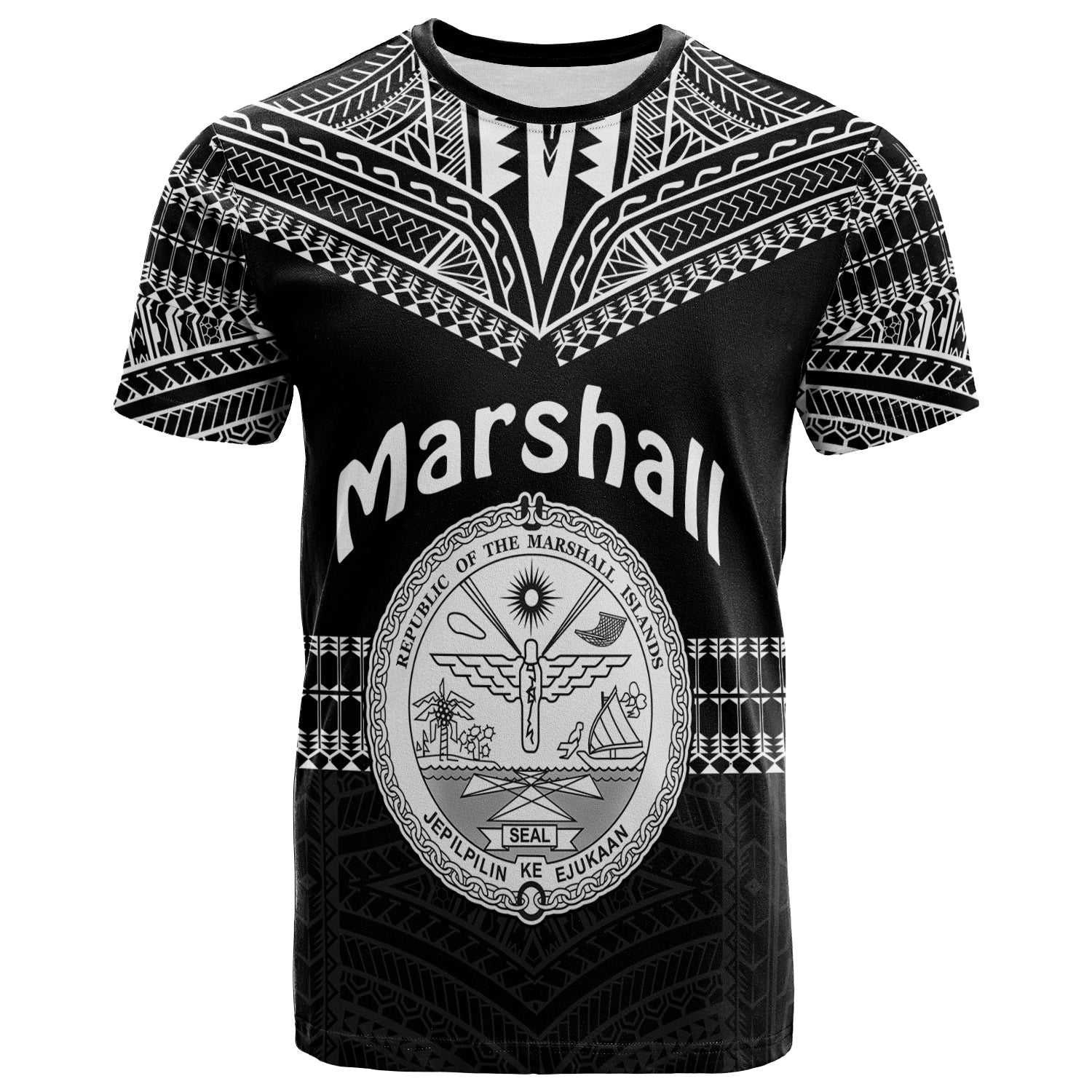 Marshall Islands T Shirt Best Tattoo Version Black