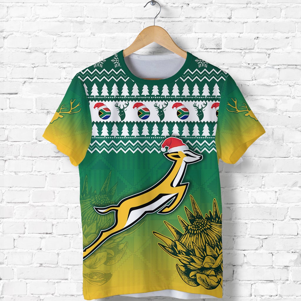 South Africa Rugby Christmas T Shirt Proud Springboks
