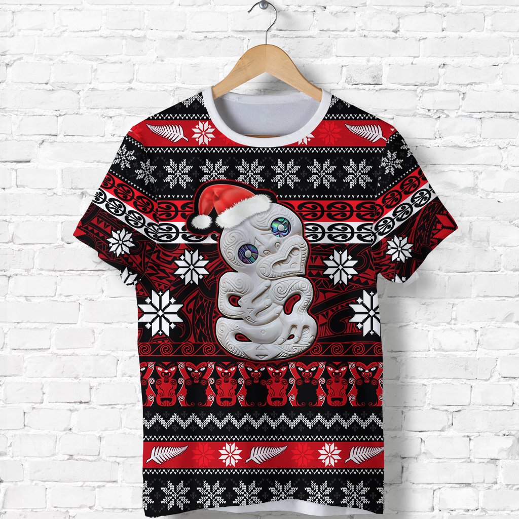 New Zealand Hei Tiki Christmas T Shirt Maori Meri Kirihimete