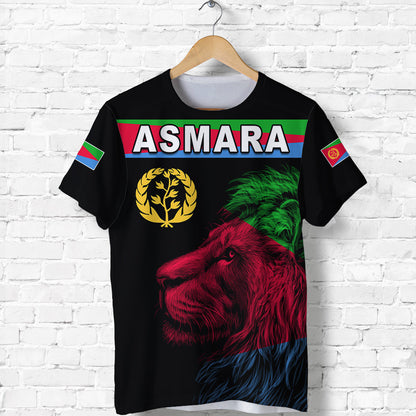 Asmara Eritrean T Shirt Eritrea Lion Proud Olive Symbol