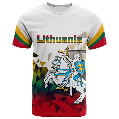 Custom Lithuania T Shirt Polygonal Template Style