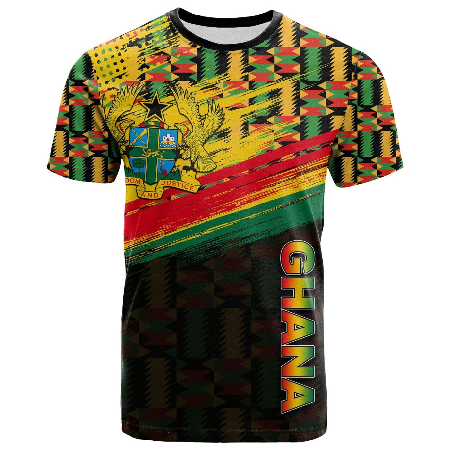 Ghana T Shirt Polygonal
