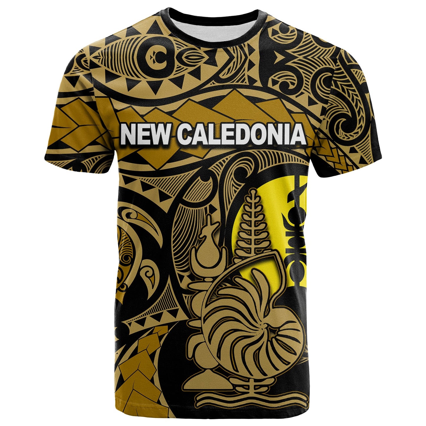  New Caledonia T Shirt Gold Color