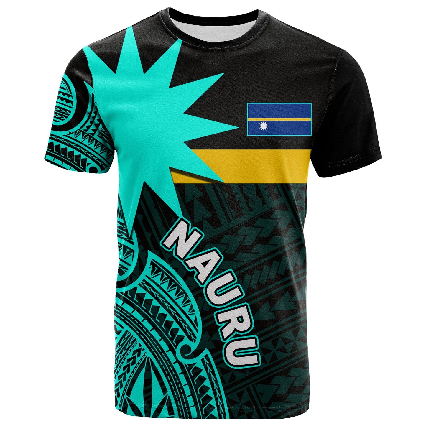 Nauru T Shirt Flag In Heart No.4