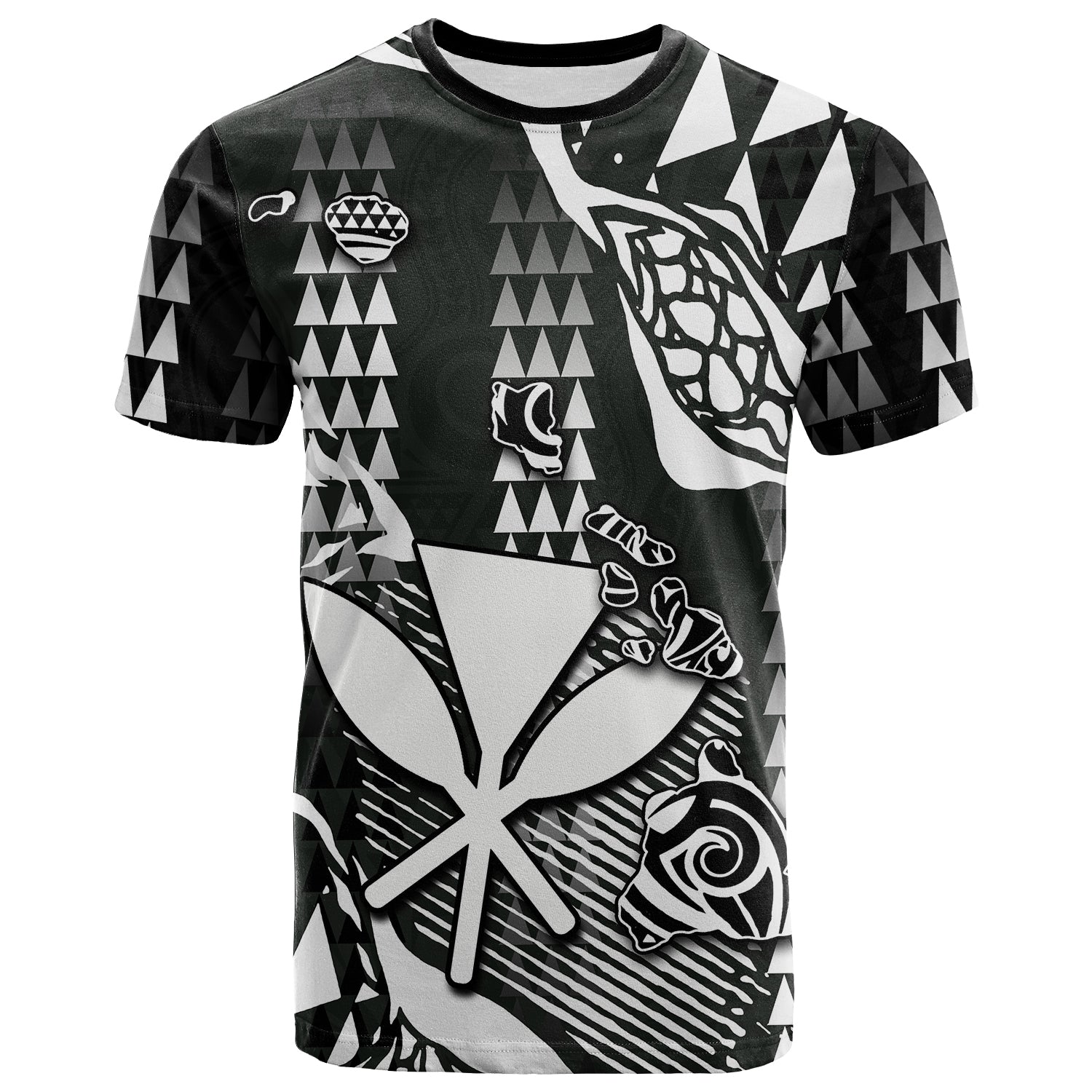 Hawaii Kanaka Map T Shirt White Style Hawaii Island Shirt