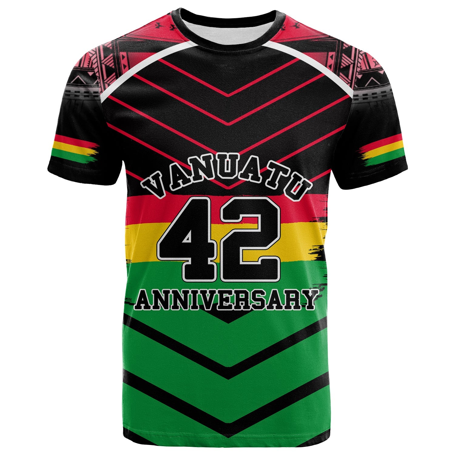 Polynesian Vanuatu 42 Anniversary T Shirt Custom