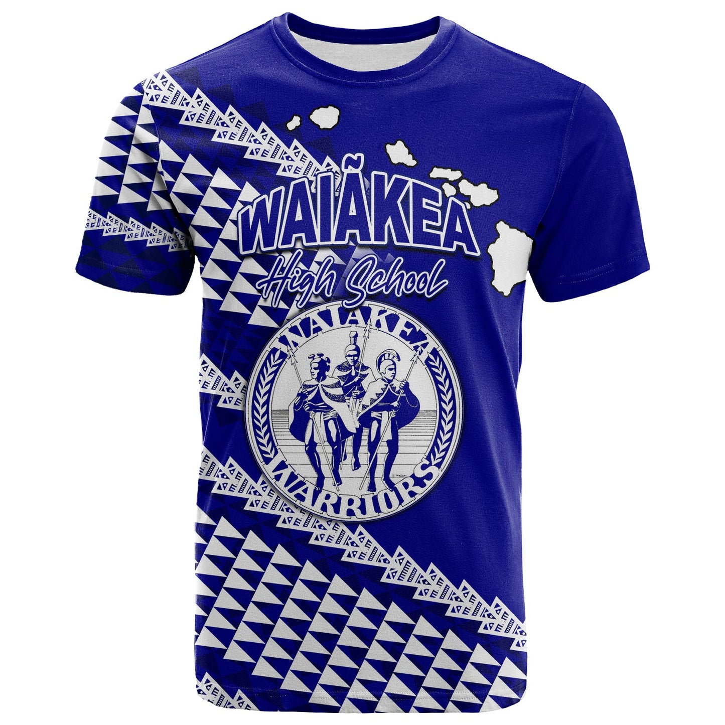 Waiakea High School Hawaii T Shirt-Navy Blue