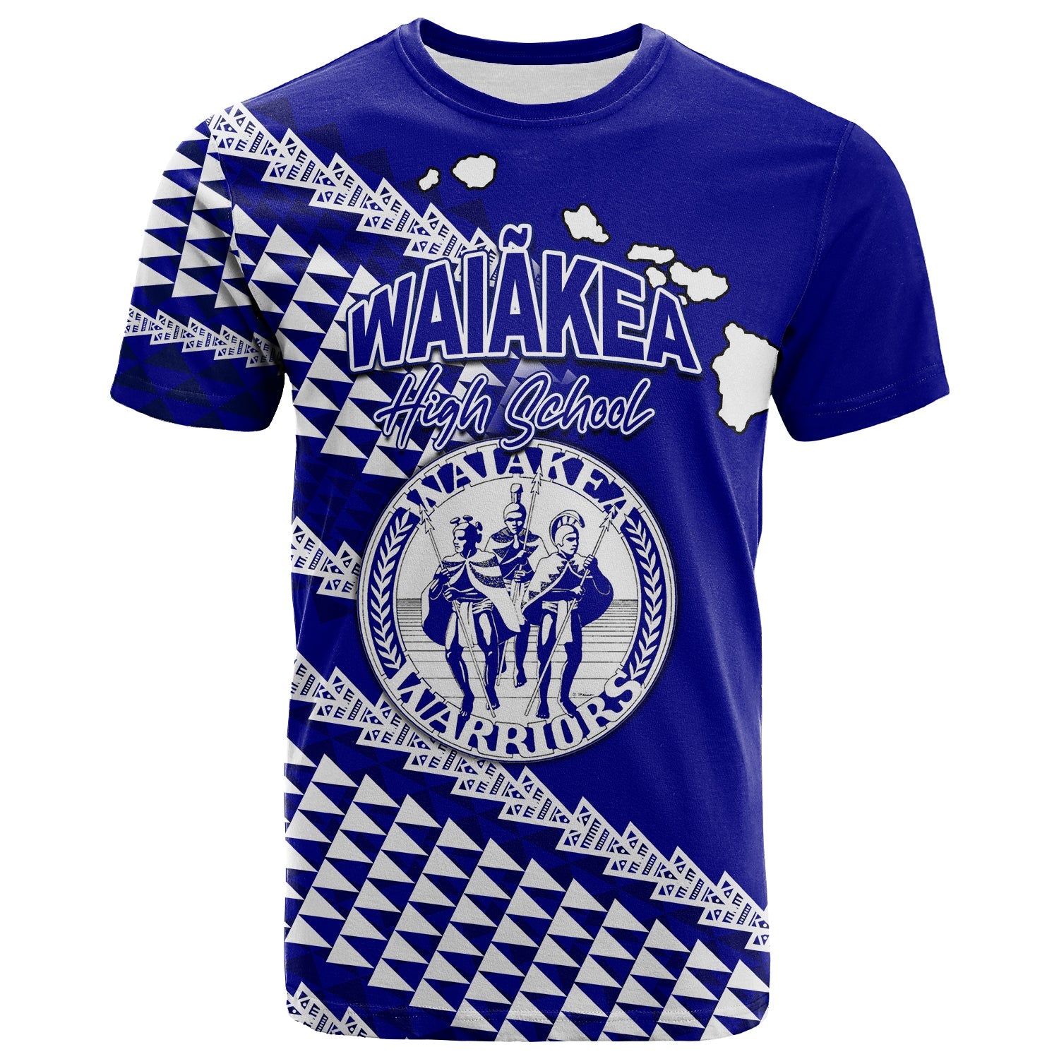 Waiakea High School Hawaii T Shirt-Navy Blue