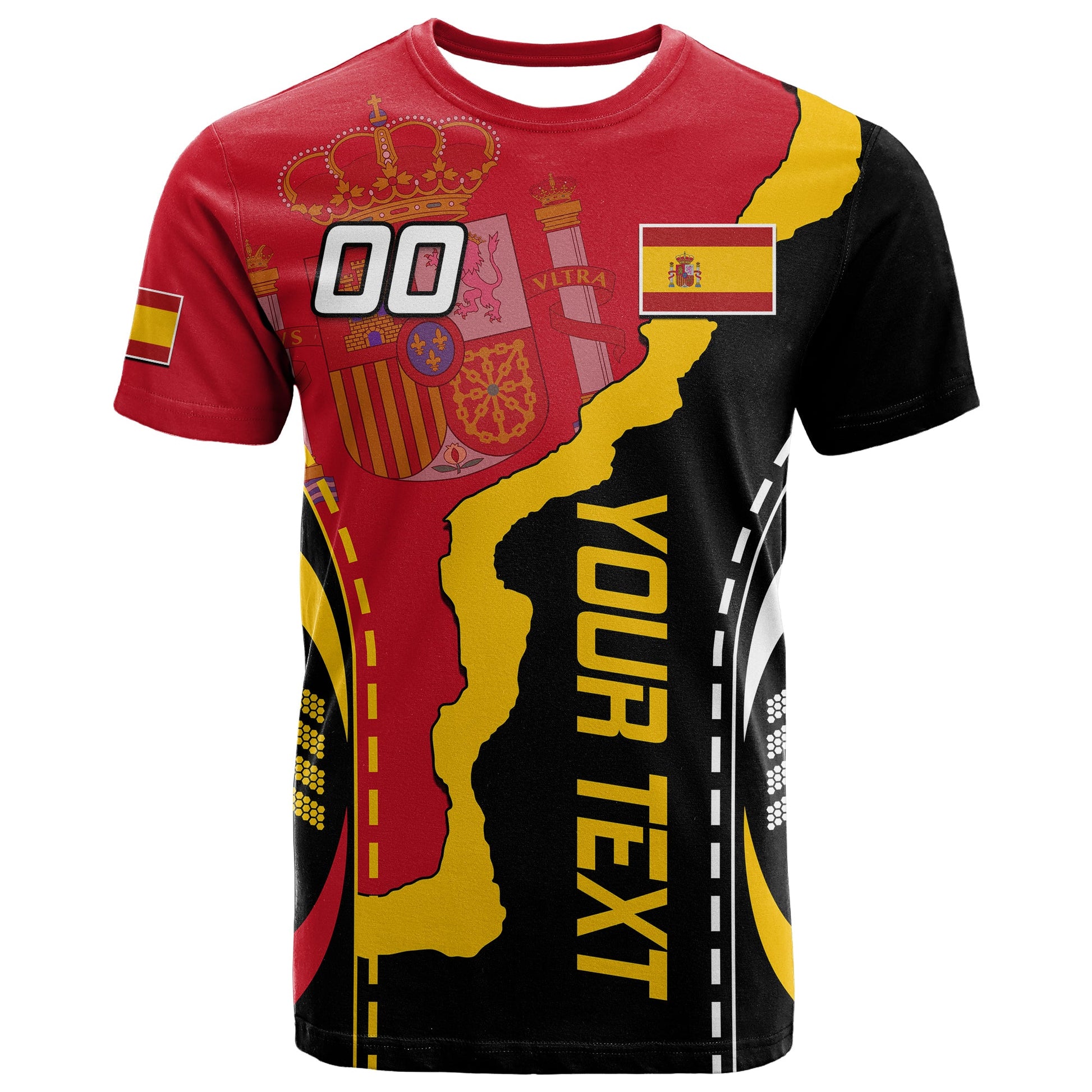 Custom Spain T Shirt La Rojita Football Go Champions