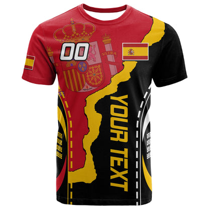 Custom Spain T Shirt La Rojita Football Go Champions