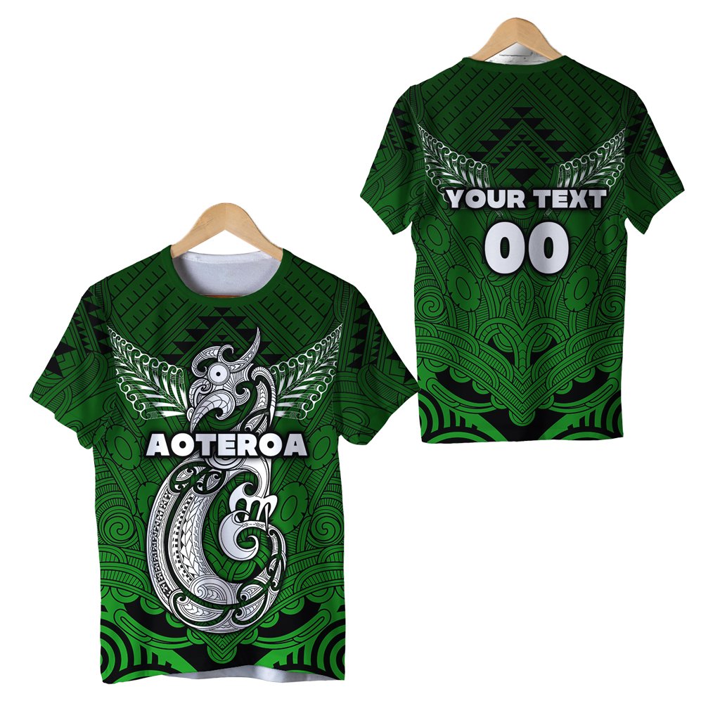 (Custom Personalised) Maori Aotearoa Manania T Shirt Simple Sport Style Green
