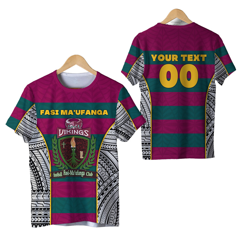 (Custom Personalised) Fasi Maufanga Football T Shirt Polynesian Style