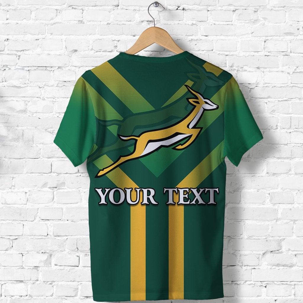 Custom South Africa Rugby 2021 T Shirt Bokke Version Special