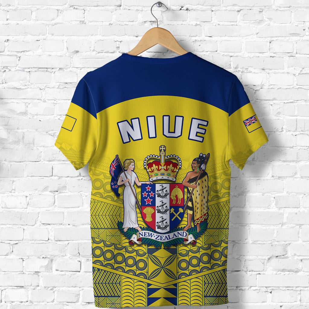 (Custom Personalised) Niue T Shirt Rock of Polynesia (Golden)
