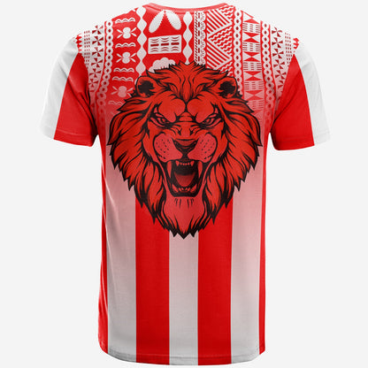 Football LABASA FA T Shirt Red Lion Fiji