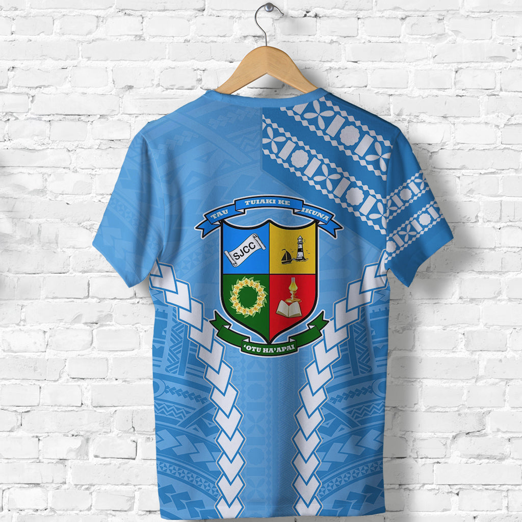(Custom Personalised) ('OTU HA'APAI) Blue T Shirt Mix Polynesian