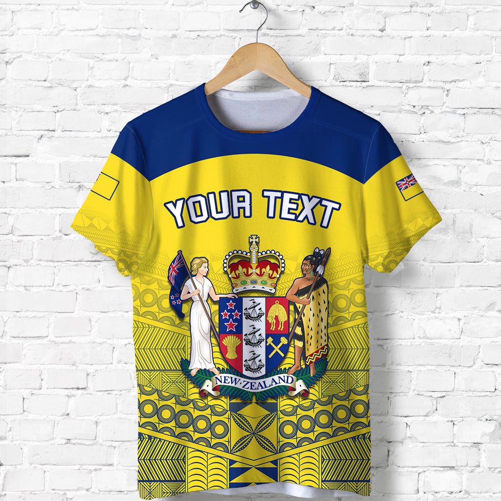 (Custom Personalised) Niue T Shirt Rock of Polynesia (Golden)