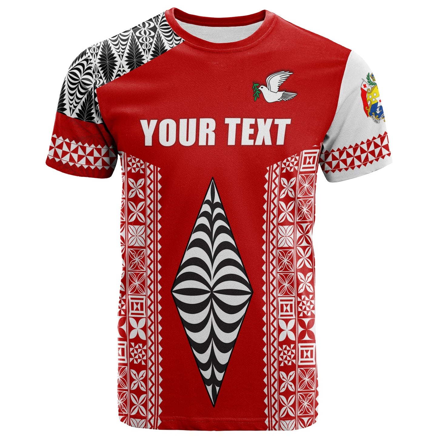 Custom Personalised Tonga Rugby T Shirt - Mate Ma'A Tonga
