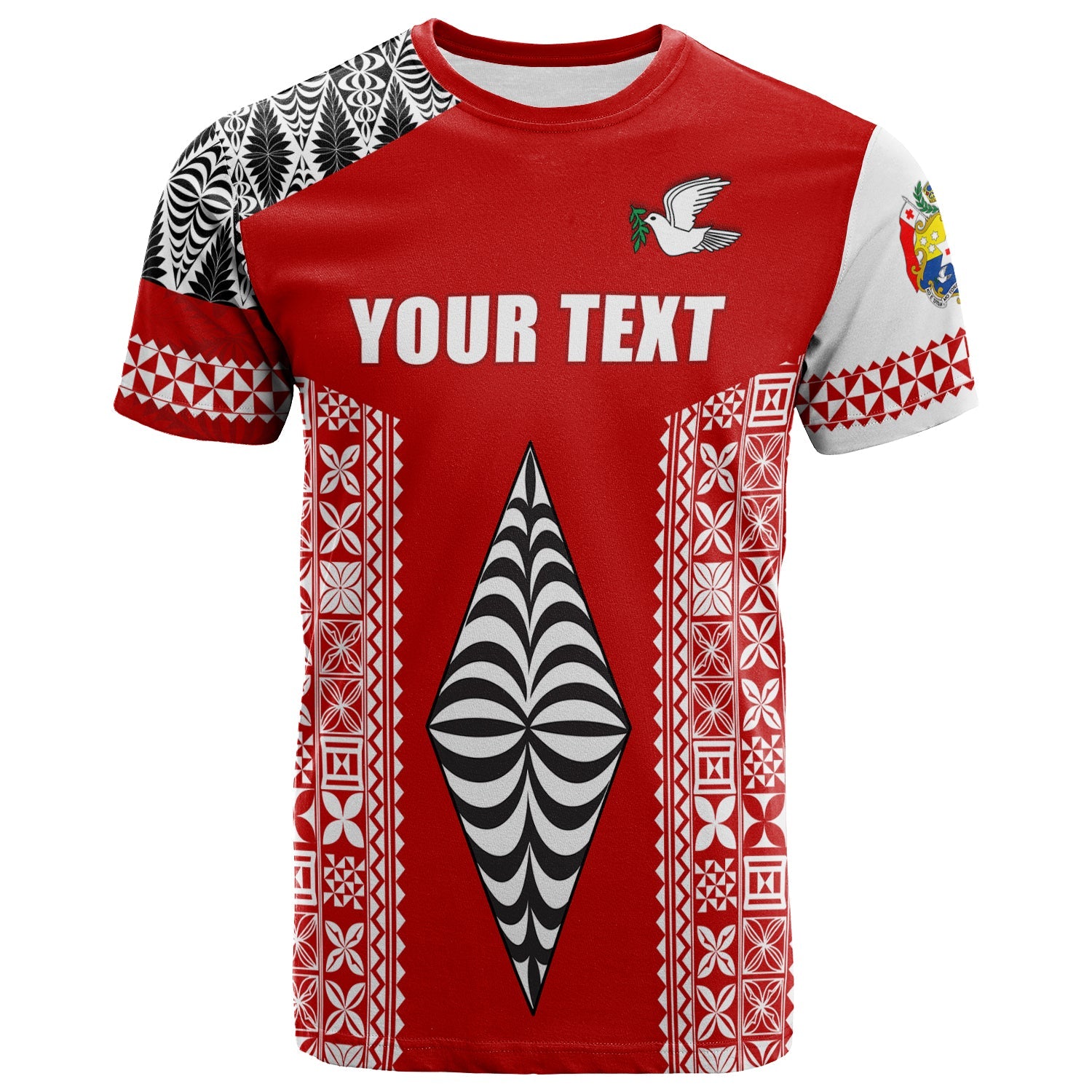 Custom Personalised Tonga Rugby T Shirt - Mate Ma'A Tonga