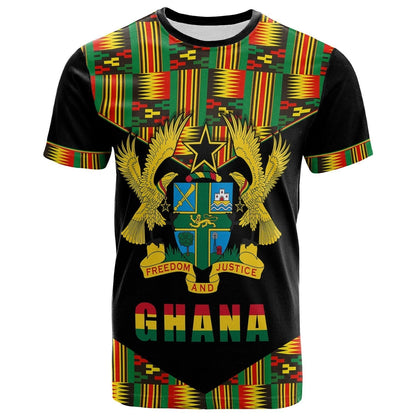 Custom Ghana Proud T Shirt Ankara Kente