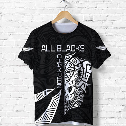 New Zealand Rugby T Shirt Haka All Black Mix Ta Moko