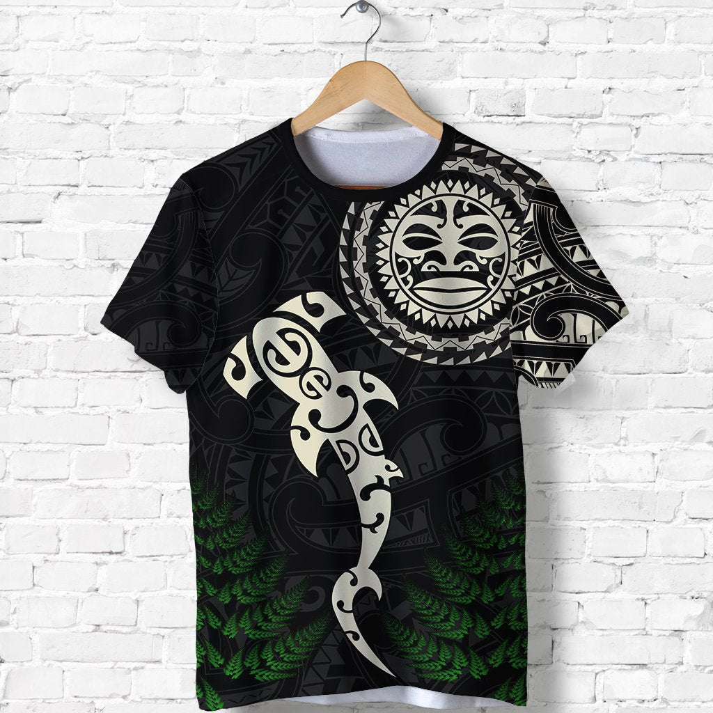 Aotearoa Fern T Shirt Maori Manaia And Fish