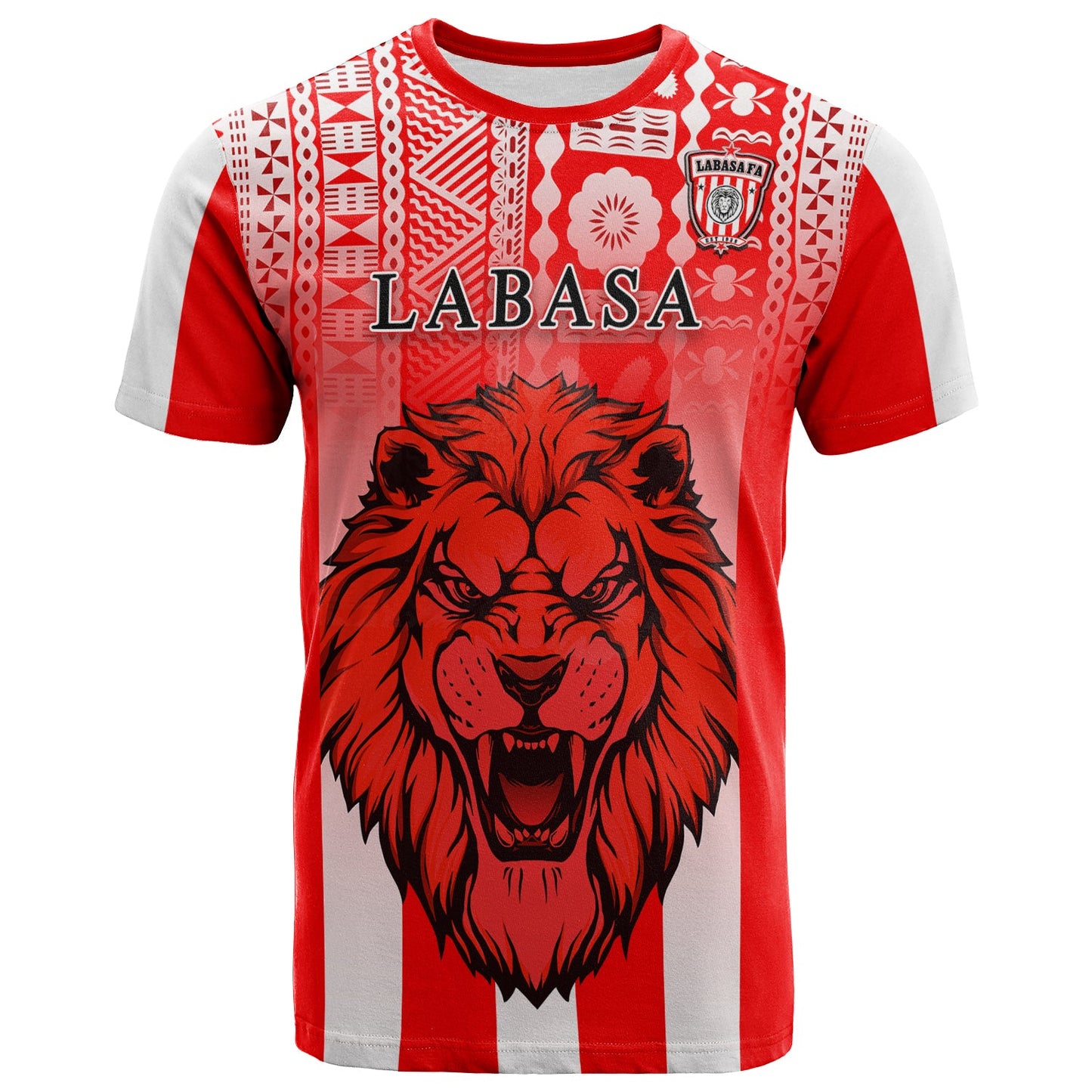 Football LABASA FA T Shirt Red Lion Fiji