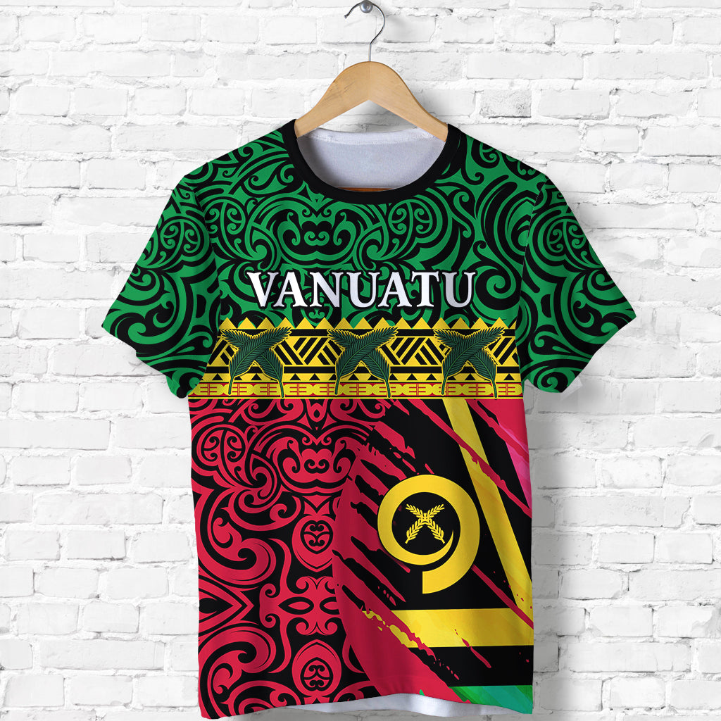 Vanuatu Dreamy T Shirt Flag and Pattern