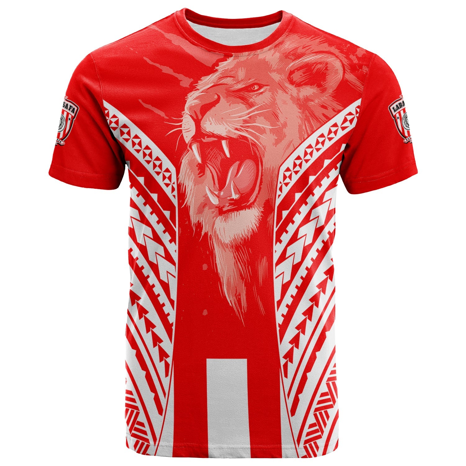 LABASA Football T Shirt Strong Lion Of Fiji