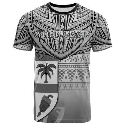 (Custom Personalised) Fiji Creative T Shirt Love Country Version Black