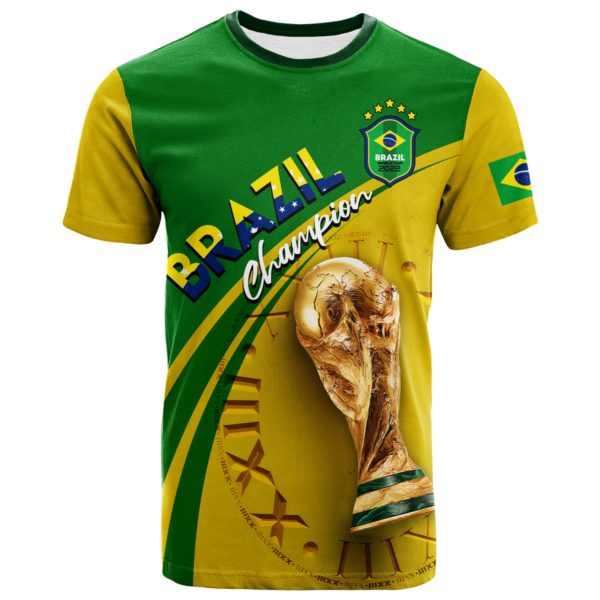 Brazil T Shirt Football 2022