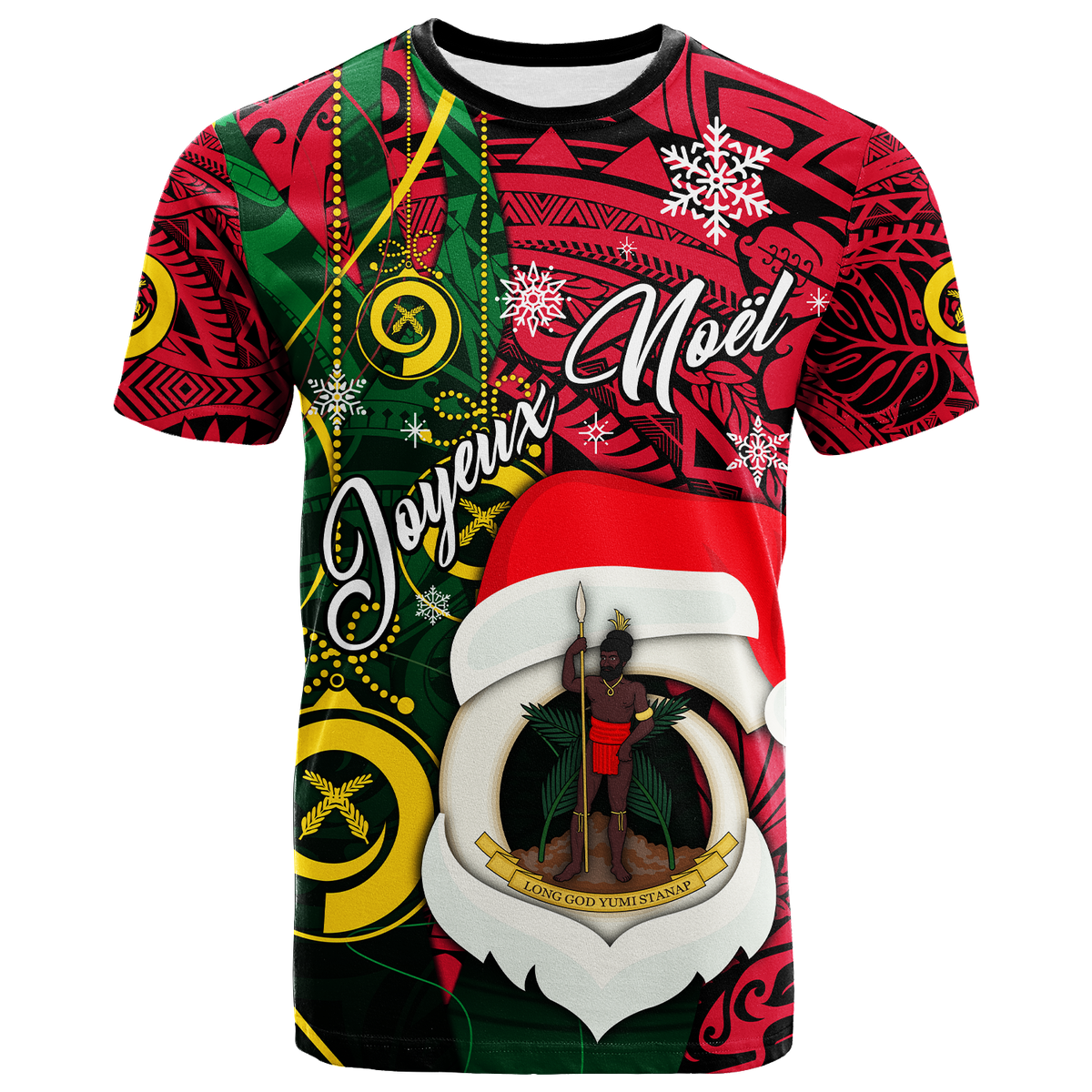 Vanuatu Christmas Joyeux Noël Santas God Yumi T Shirt