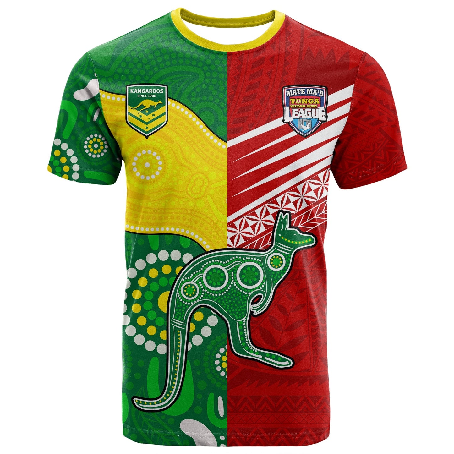 Australia Kangaroos And Mate Maa Tonga T Shirt No2