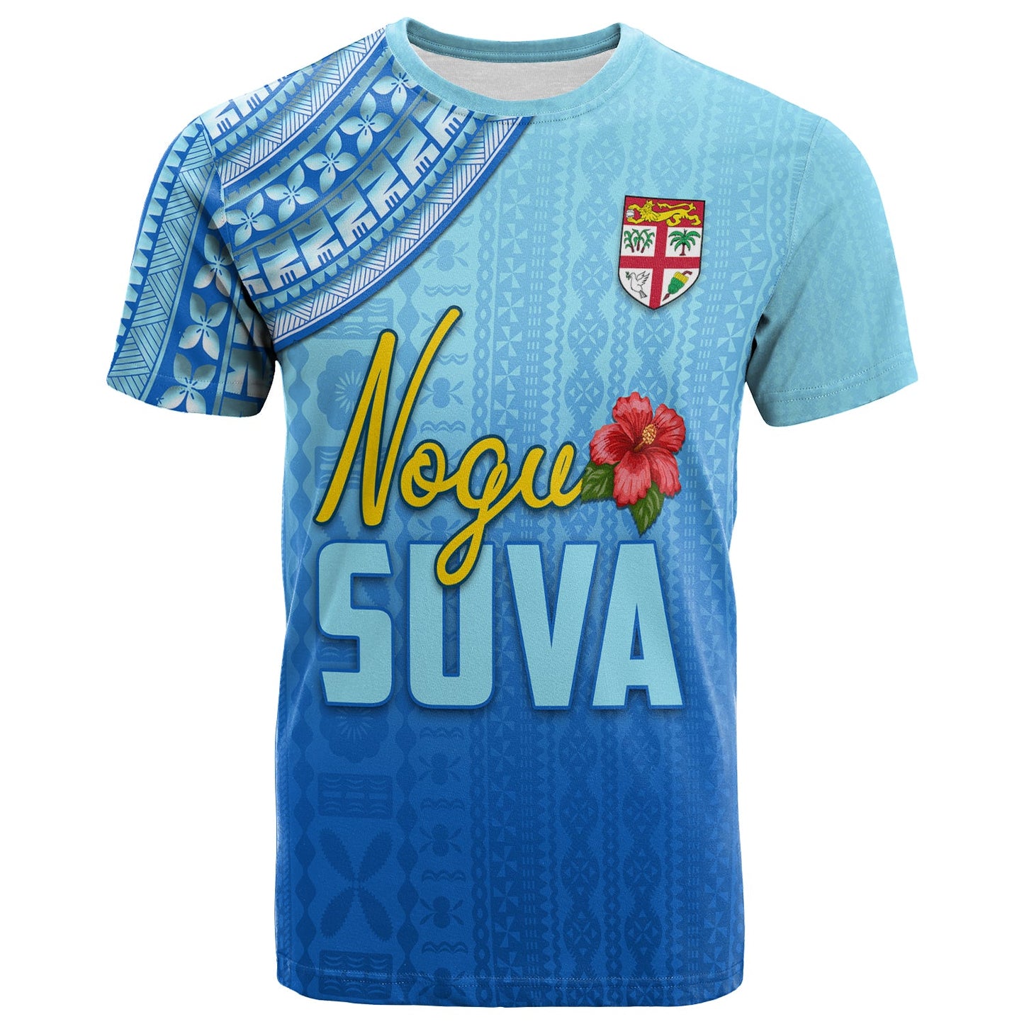 Nogu Suva Rugby Fiji T Shirt Tapa Blue