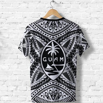 Guam Rugby T Shirt Polynesian Patterns Black