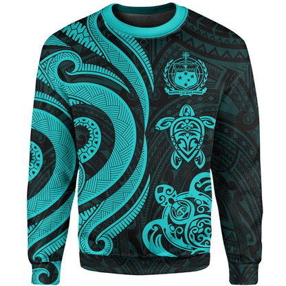 Samoa Sweater Turquoise Tentacle Turtle