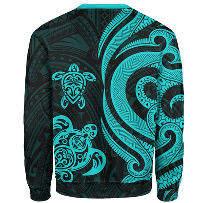 Samoa Sweater Turquoise Tentacle Turtle