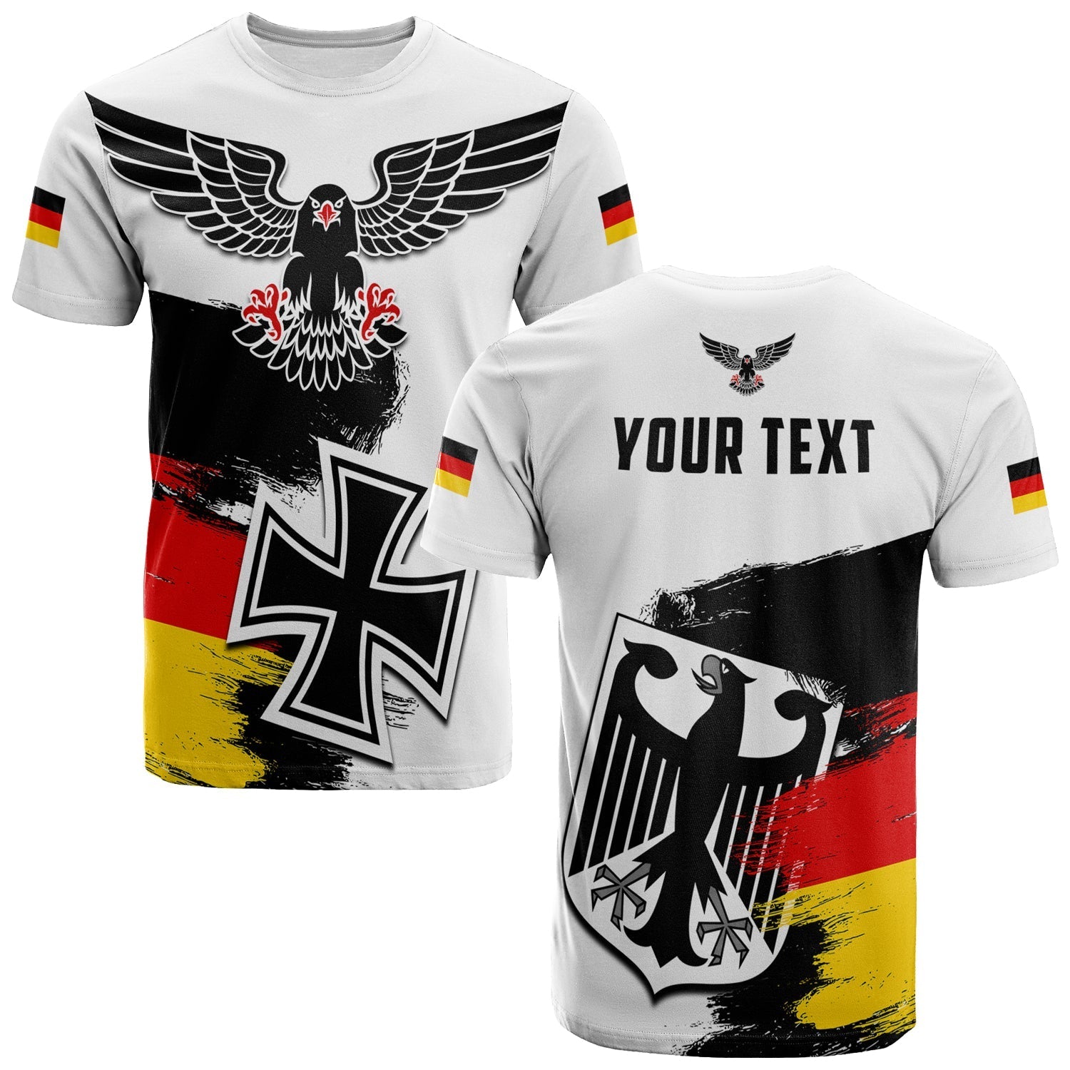 Custom Germany T Shirt Grunge Deutschland Flag and Eagle