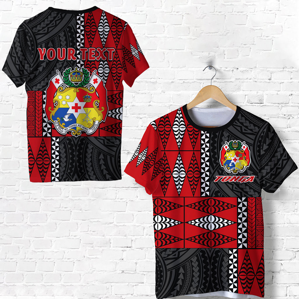 Custom Personalised Tonga T Shirt Tongan Pattern Mix Polynesian