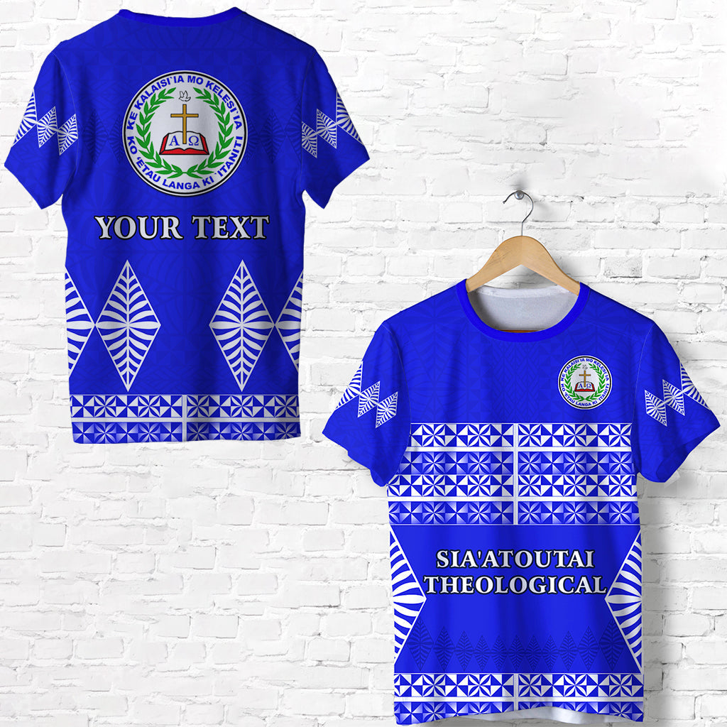 Custom Personalised Sia'Atoutai Theological College T Shirt Tonga Pattern