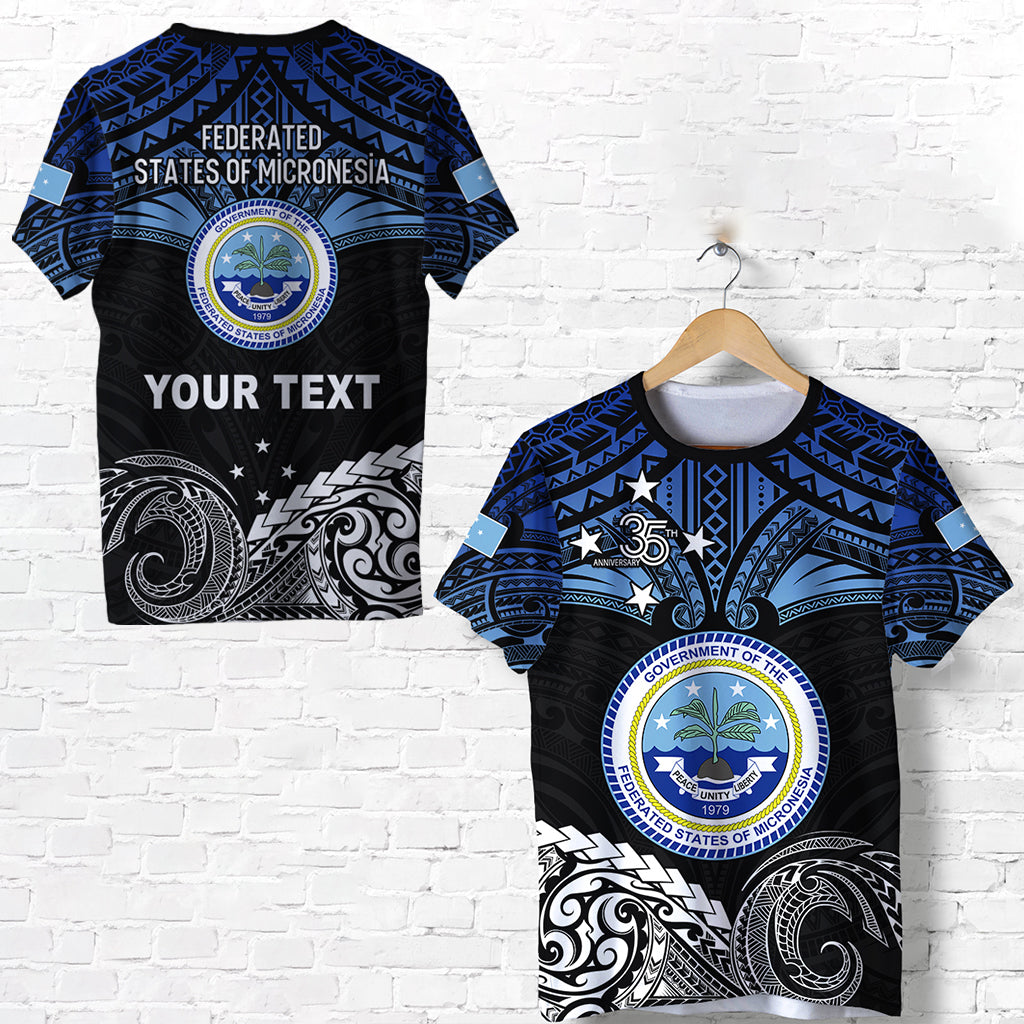 (Custom Personalised) Federated States of Micronesia T Shirt Happy FSM 35th Independence Anniversary