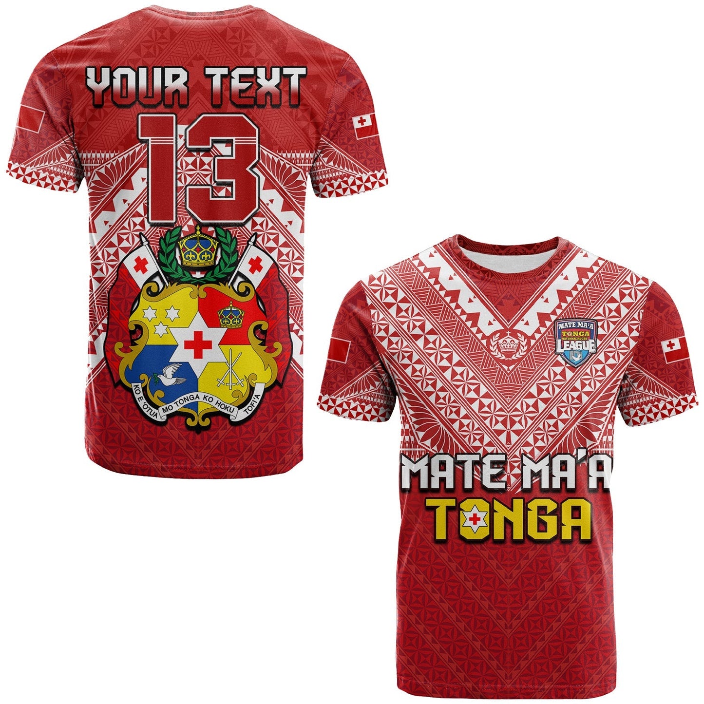 Custom Text And Number Tonga Rugby Mmt T Shirt Ngatu Mate Maa Tonga Special