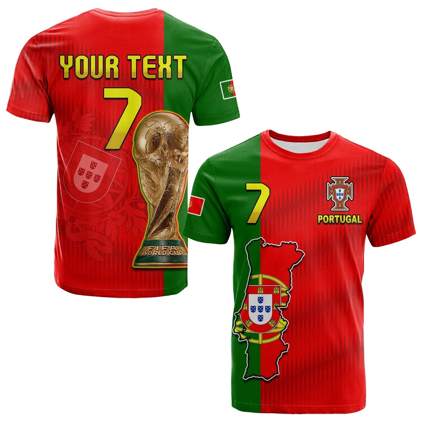 Custom Portugal T Shirt Football 2022 Style Flag Portuguese Champions