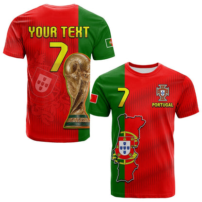 Custom Portugal T Shirt Football 2022 Style Flag Portuguese Champions