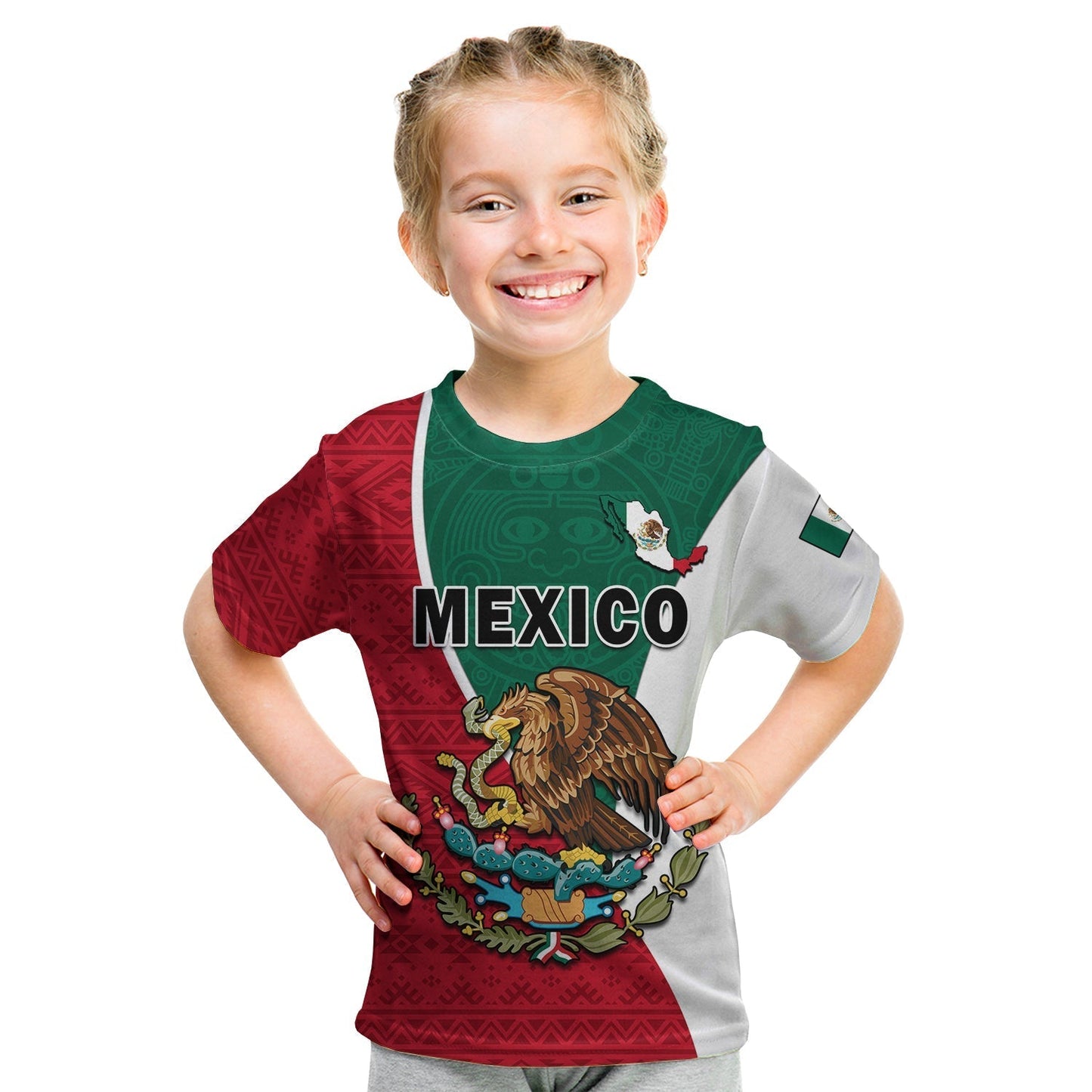 Mexico T Shirt Mexican Aztec Pattern