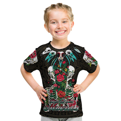 Mexico T Shirt Floral Skull Dia De Los Muertos
