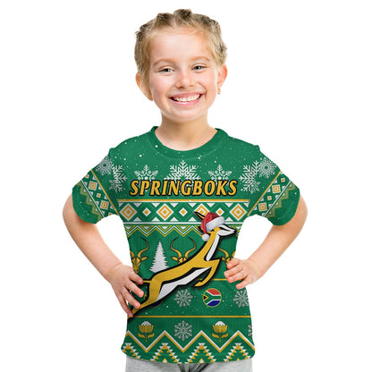 South Africa Rugby Christmas T Shirt Springboks Proud Geseende Kersfees